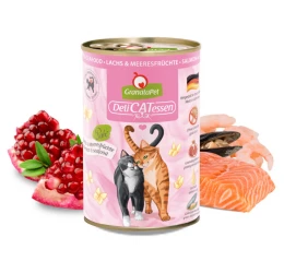 Υγρή Τροφή Γάτας Granatapet Delicatessen Salmon & Seafood 800gr με Σολομό και Θαλασσινά