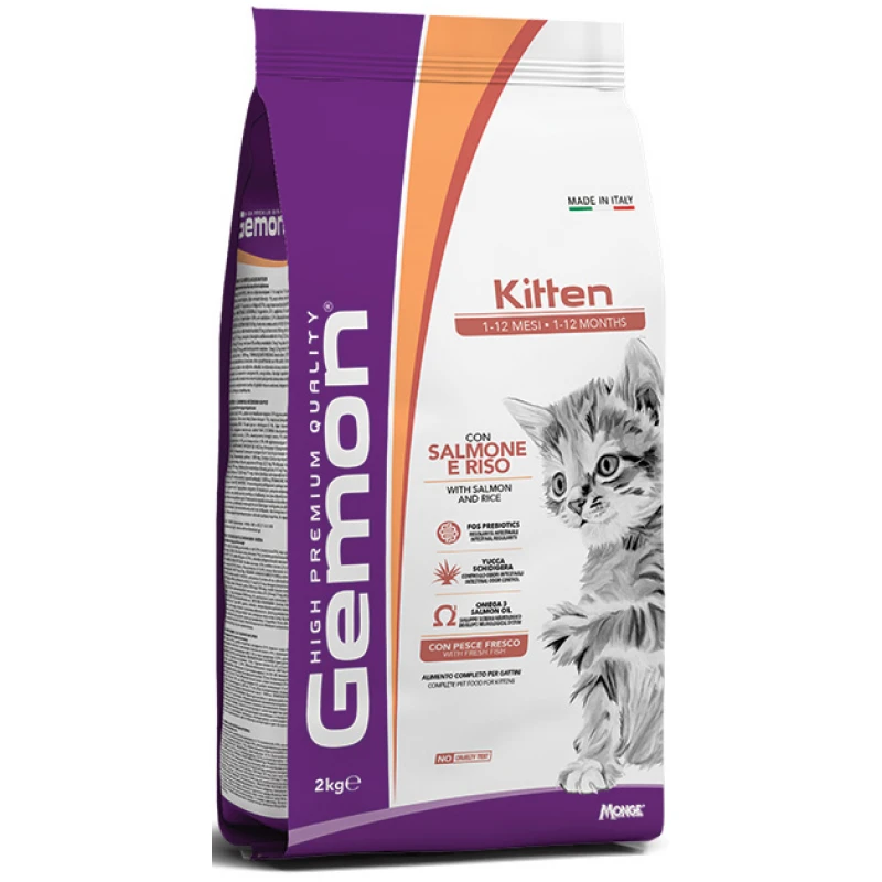 Ξηρά Τροφή Γάτας Gemon Kitten Salmon and Rice 2kg Γάτες