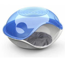 Σπίτι Κρεβάτι Γάτας Georplast Duck Διάφανο με Μαξιλάρι 57x48x32cm Μπλε