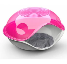 Σπίτι Κρεβάτι Γάτας Georplast Duck Διάφανο με Μαξιλάρι 57x48x32cm Ροζ Σπίτι Κρεβάτι Γάτας Georplast Duck Διάφανο με Μαξιλάρι 57x48x32cm Ροζ