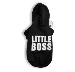 Φούτερ Σκύλου με κουκούλα Glee Little Boss 45cm Μαύρο Φούτερ Σκύλου με κουκούλα Glee Little Boss 45cm Μαύρο