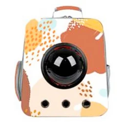 Τσάντα Μεταφοράς Σκύλου ή Γάτας  - Σακίδιο Πλάτης Glee Astronaut Paint Brown 35x26x40cm