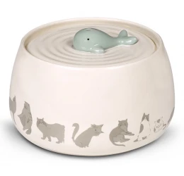 Αυτόματη Ποτίστρα Σιντριβάνι για Σκύλους και Γάτες Κεραμικό Whale Εκρού / Γκρι 1200ml Αυτόματη Ποτίστρα Σιντριβάνι για Σκύλους και Γάτες Κεραμικό Whale Εκρού / Γκρι 1200ml