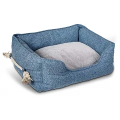 Κρεβατάκι Σκύλου Glee Navy Large 80x64x22cm Μπλε