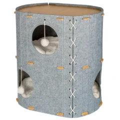 Glee Φωλιά Γάτας από Τσόχα Cozy 60x40x60cm Γκρι Glee Φωλιά Γάτας από Τσόχα Cozy 60x40x60cm Γκρι