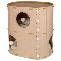 Glee Φωλιά Γάτας από Τσόχα Cozy 60x40x60cm Μπεζ Glee Φωλιά Γάτας από Τσόχα Cozy 60x40x60cm Μπεζ