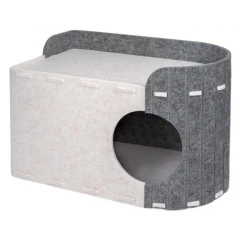 Glee Φωλιά Γάτας από Τσόχα Felty 57x30x35cm Γκρι-Μπεζ Glee Φωλιά Γάτας από Τσόχα Felty 57x30x35cm Γκρι-Μπεζ