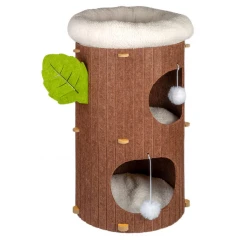 Glee Φωλιά Γάτας από Τσόχα Paws Lab 37x37x70cm Καφέ Glee Φωλιά Γάτας από Τσόχα Paws Lab 37x37x70cm Καφέ