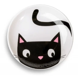 Glee Κεραμικό Μπολ Γάτας Wiggle Λευκό / Μαύρο One Size