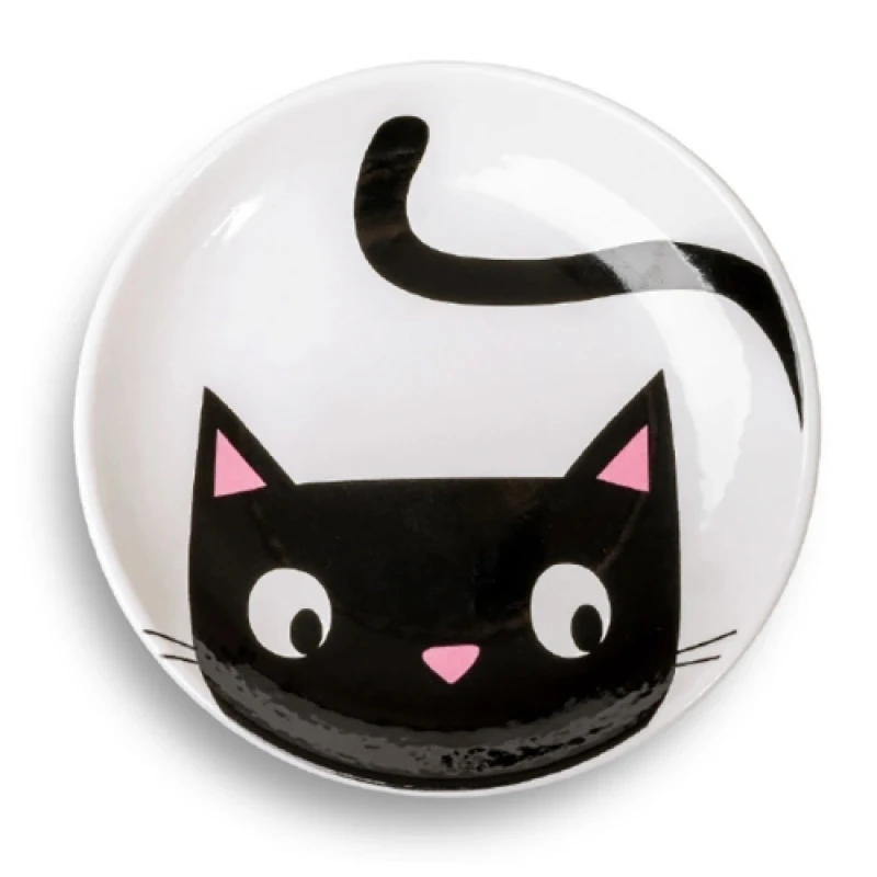 Glee Κεραμικό Μπολ Γάτας Wiggle Λευκό / Μαύρο One Size Γάτες