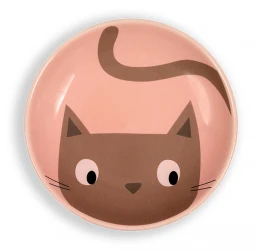 Glee Κεραμικό Μπολ Γάτας Wiggle Ροζ / Καφέ One Size