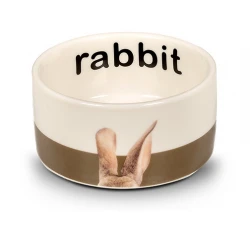 Glee Κεραμικό Μπολ για Τρωκτικά Bunny Καφέ / Λευκό One Size 160ml