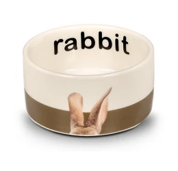 Glee Κεραμικό Μπολ για Τρωκτικά Bunny Καφέ / Λευκό One Size 160ml Glee Κεραμικό Μπολ για Τρωκτικά Bunny Καφέ / Λευκό One Size 160ml