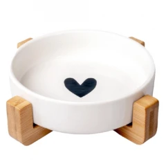 Glee Κεραμικό Μπολ Σκύλου & Γάτας με Βάση Bliss Λευκό 300ml Glee Κεραμικό Μπολ Σκύλου & Γάτας με Βάση Bliss Λευκό 300ml