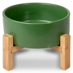Glee Κεραμικό Μπολ Σκύλου & Γάτας με Βάση Luxury Πράσινο M 800ml Glee Κεραμικό Μπολ Σκύλου & Γάτας με Βάση Luxury Πράσινο M 800ml
