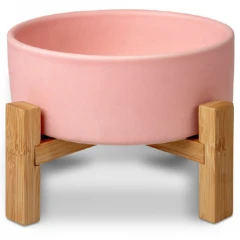 Glee Κεραμικό Μπολ Σκύλου & Γάτας με Βάση Luxury Ροζ M 800ml Glee Κεραμικό Μπολ Σκύλου & Γάτας με Βάση Luxury Ροζ M 800ml