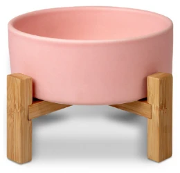 Glee Κεραμικό Μπολ Σκύλου & Γάτας με Βάση Luxury Ροζ M 800ml Glee Κεραμικό Μπολ Σκύλου & Γάτας με Βάση Luxury Ροζ M 800ml