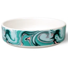 Glee Κεραμικό Μπολ Σκύλου & Γάτας Sea Λευκό / Τιρκουάζ 300ml Glee Κεραμικό Μπολ Σκύλου & Γάτας Sea Λευκό / Τιρκουάζ 300ml