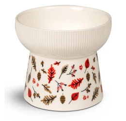 Glee Κεραμικό Μπολ Σκύλου & Γάτας Υπερυψωμένο Spring Γκρι S 250ml