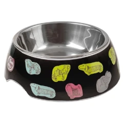 Glee Μπολ Μελαμίνης Σκύλου & Γάτας Μαύρο Iluvdogs L 700ml