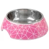 Glee Μπολ Μελαμίνης Σκύλου & Γάτας Ροζ Rhombus M 440ml Glee Μπολ Μελαμίνης Σκύλου & Γάτας Ροζ Rhombus M 440ml