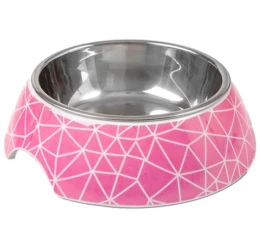 Glee Μπολ Μελαμίνης Σκύλου & Γάτας Ροζ Rhombus L 700ml Glee Μπολ Μελαμίνης Σκύλου & Γάτας Ροζ Rhombus L 700ml