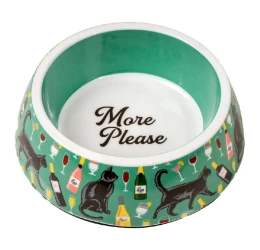 Glee Μπολ Μελαμίνης Σκύλου & Γάτας Τιρκουάζ More Please M 500ml Glee Μπολ Μελαμίνης Σκύλου & Γάτας Τιρκουάζ More Please M 500ml