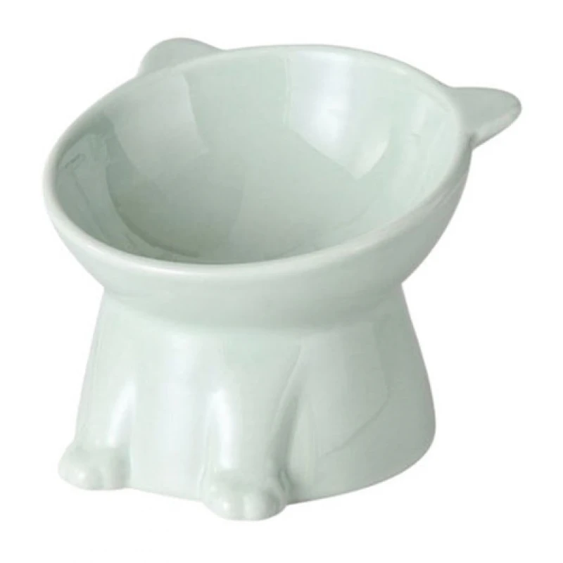 Kεραμικό Μπολ Γατούλα Υπερυψωμένο 13cm 250ml Λευκό Σκύλοι Kεραμικό Μπολ Γατούλα Υπερυψωμένο 13cm 250ml Λευκό Σκύλοι
