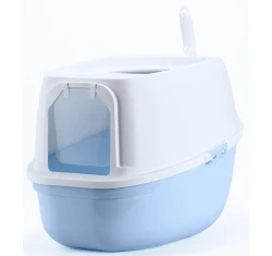 Κλειστή Λεκάνη, Τουαλέτα Γάτας Glee Chloe Blue & White 61x42x41cm