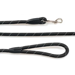 Λουρί, Οδηγός Σκύλου Glee Round Black L 12mmx183cm Λουρί, Οδηγός Σκύλου Glee Round Black L 12mmx183cm