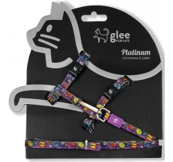 Οδηγός & Σαμαράκι Γάτας Glee Purple Boom 1x27-44cm Οδηγός & Σαμαράκι Γάτας Glee Purple Boom 1x27-44cm