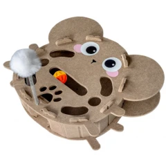 Ονυχοδρόμιο Γάτας από Τσόχα Glee Mouse 33x38x29cm Μπεζ