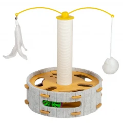 Ονυχοδρόμιο Γάτας από Τσόχα Glee Carousel 30x30x35cm Γκρι