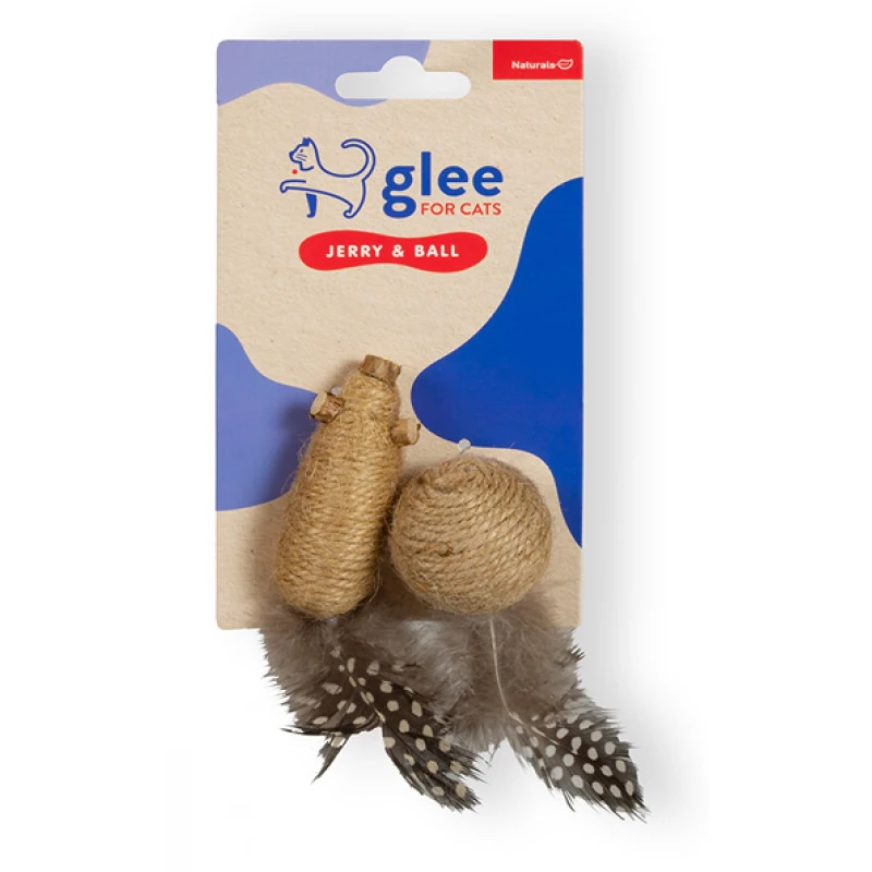Παιχνίδι Γάτας Glee Jerry & Ball με Jute 7,5x3cm - 4cm Γάτες Παιχνίδι Γάτας Glee Jerry & Ball με Jute 7,5x3cm - 4cm Γάτες