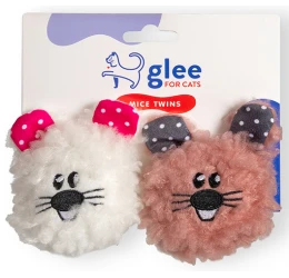 Παιχνίδι Γάτας Glee Mice Dot Twins με Catnip 10x6cm