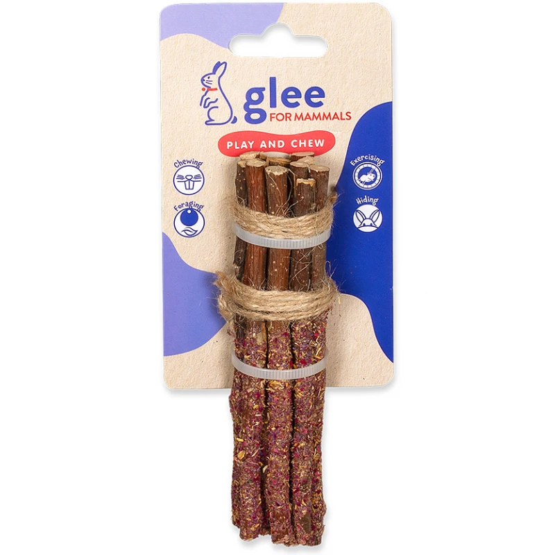 Παιχνίδι - Λιχουδιά για Τρωκτικά Glee Apple Stick Bouquet Small 11cm 10τμχ Μικρά Ζώα - Κουνέλια