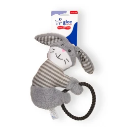 Παιχνίδι Σκύλου Glee Bunny Grey Rope Hoop Squeaky 12x35cm Παιχνίδι Σκύλου Glee Bunny Grey Rope Hoop Squeaky 12x35cm