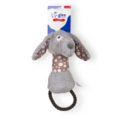 Παιχνίδι Σκύλου Glee Bunny Rope Hoop Squeaky 12x35cm