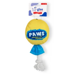 Παιχνίδι Σκύλου Glee Lollipop Rope Squeaky Κίτρινο 11x29cm