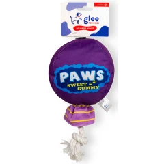 Παιχνίδι Σκύλου Glee Lollipop Rope Squeaky Μωβ 11x29cm