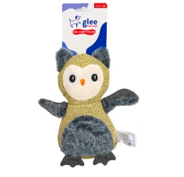 Παιχνίδι Σκύλου Glee Owl Furry Belly Squeaky 23cm Κίτρινο