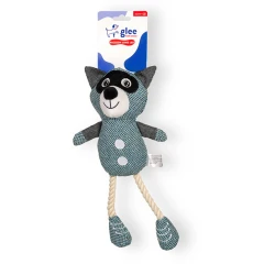 Παιχνίδι Σκύλου Glee Raccoon Rope Long Leg Squeaky Μπλε 25cm