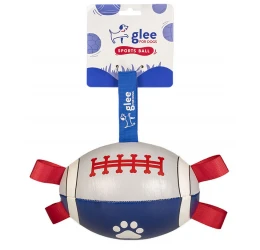 Παιχνίδι Σκύλου Glee Rugby Ball Medium Λευκό - Μπλε 15x15cm Παιχνίδι Σκύλου Glee Rugby Ball Medium Λευκό - Μπλε 15x15cm