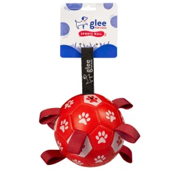 Παιχνίδι Σκύλου Glee Soccer Ball Κόκκινο - Λευκό Medium 15x15cm Παιχνίδι Σκύλου Glee Soccer Ball Κόκκινο - Λευκό Medium 15x15cm