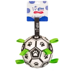 Παιχνίδι Σκύλου Glee Soccer Ball Λευκο - Μαύρο Large 18x18cm Παιχνίδι Σκύλου Glee Soccer Ball Λευκο - Μαύρο Large 18x18cm
