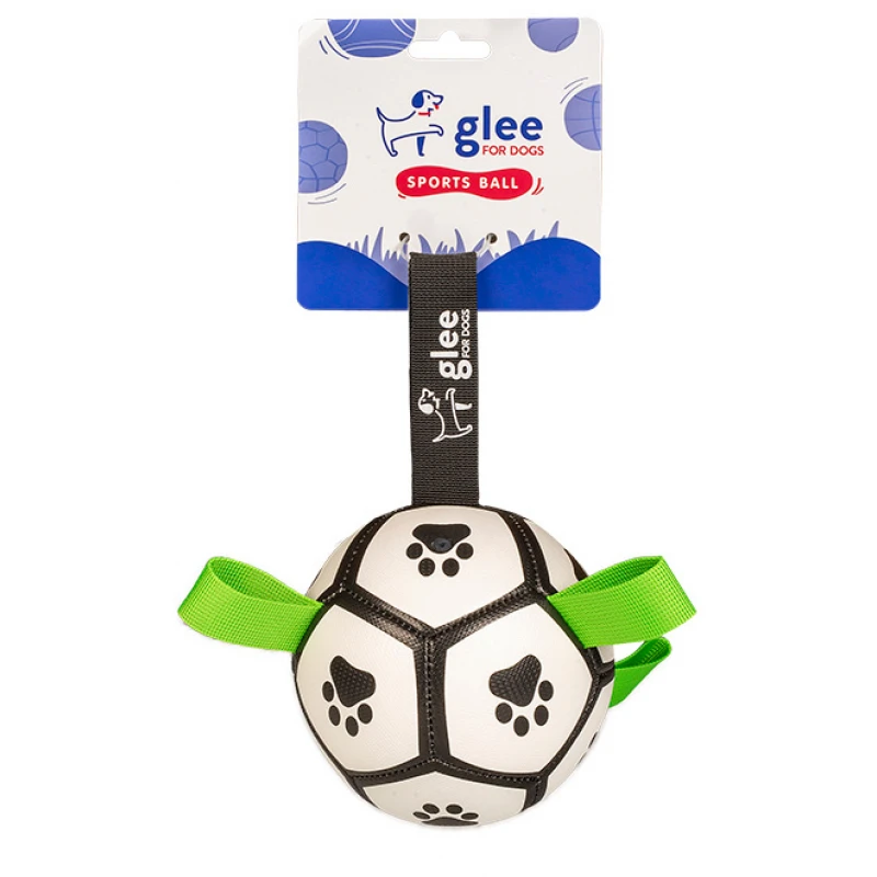 Παιχνίδι Σκύλου Glee Soccer Ball Λευκο - Μαύρο Small 12x12cm Σκύλοι