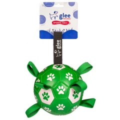 Παιχνίδι Σκύλου Glee Soccer Ball Πράσινο - Λευκό Medium 15x15cm