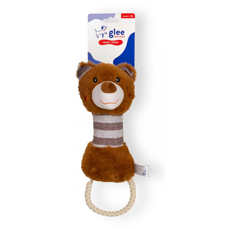 Παιχνίδι Σκύλου Glee Teddy Rope Hoop Squeaky 12x35cm Σκύλοι Παιχνίδι Σκύλου Glee Teddy Rope Hoop Squeaky 12x35cm Σκύλοι
