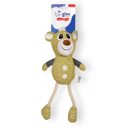 Παιχνίδι Σκύλου Glee Teddy Rope Long Leg Squeaky Κίτρινο 35cm