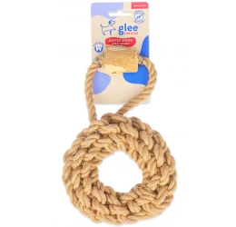 Πλεκτό Σχοινί Κάνναβης με Παιχνίδι, Ξύλο Μάσησης για Σκύλους Glee 15cm